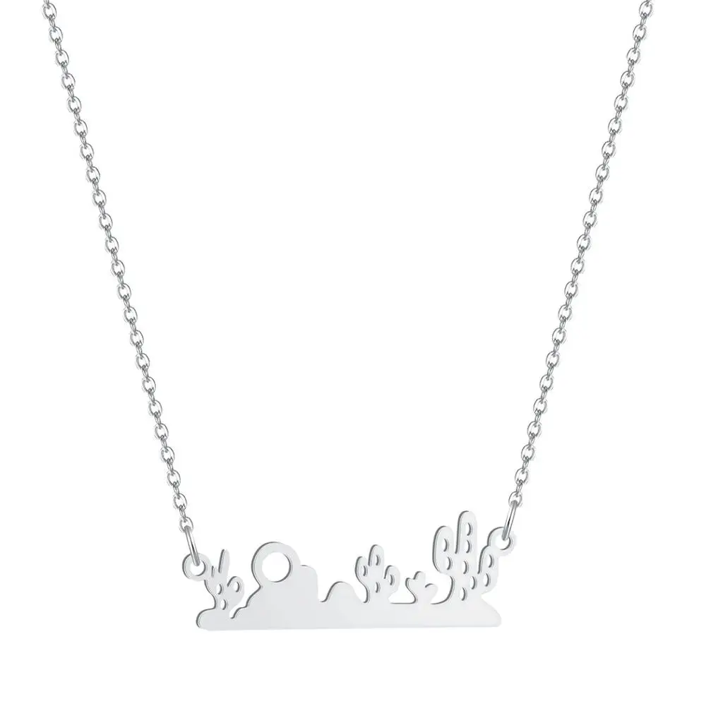 Женский чокер из нержавеющей стали С КАКТУСОМ и деревом | Украшения аксессуары