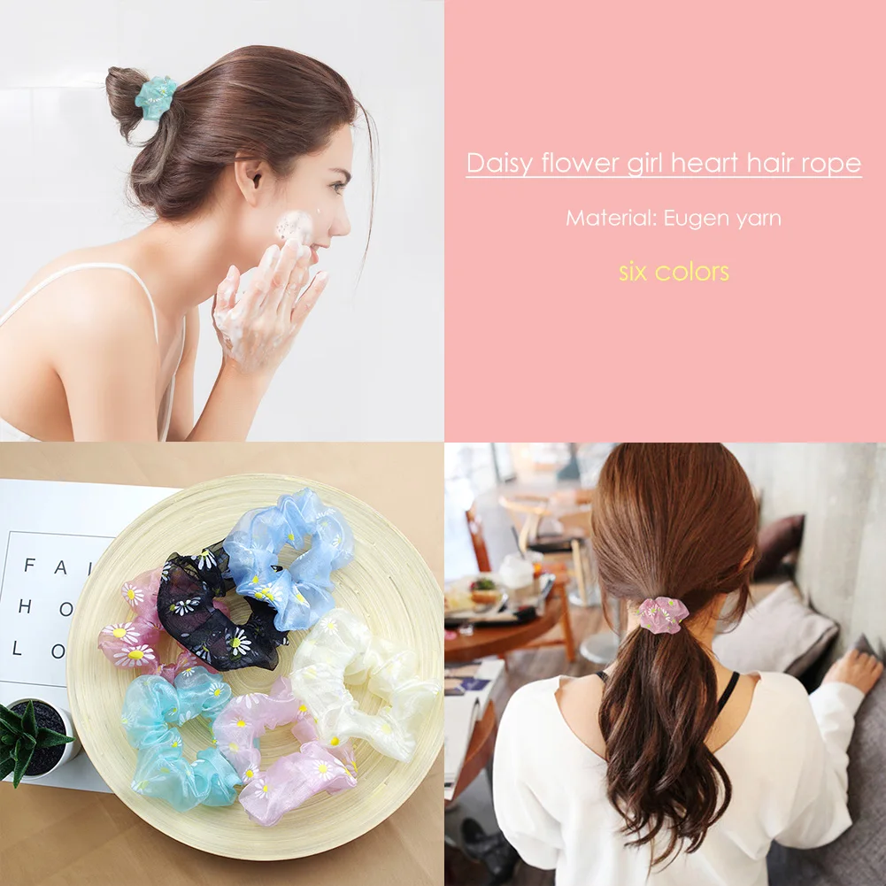 

Hair Bands Hair Rope Hair Accessories Mesh Scrunchies Hair Ring Ties for Women Girls Elastic Hairband Ponytail Holder