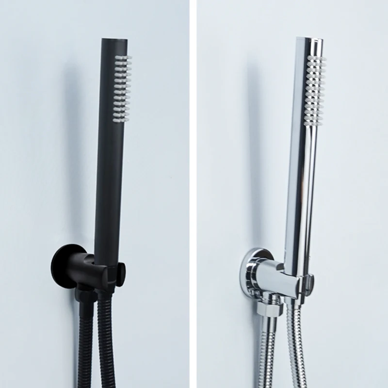 Хромированная матовая черная насадка для ручного душа 150 см душевой шланг из
