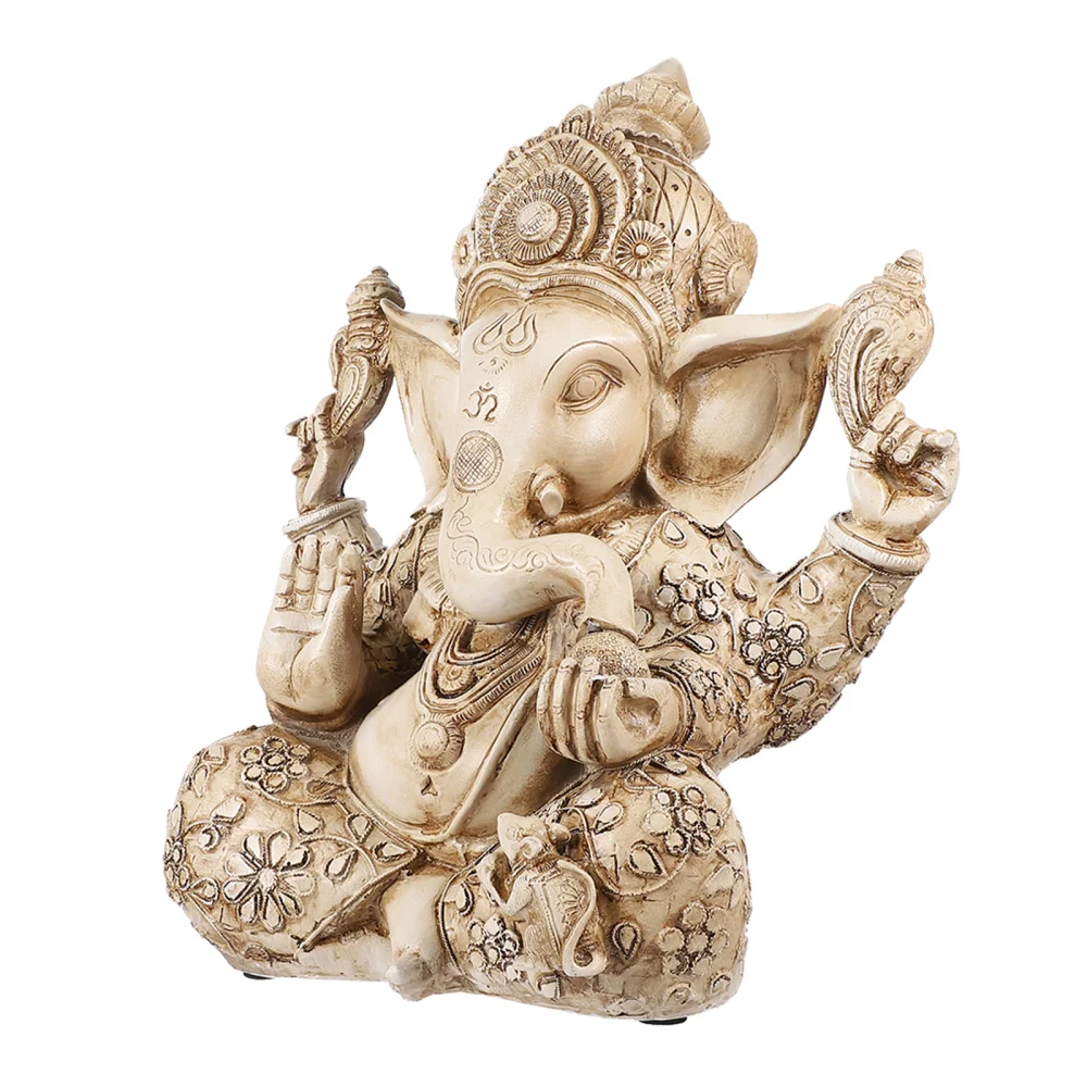 

Resin Lord Ganesha Decoration Elephant God Statue Wealth Sculpture Gifts