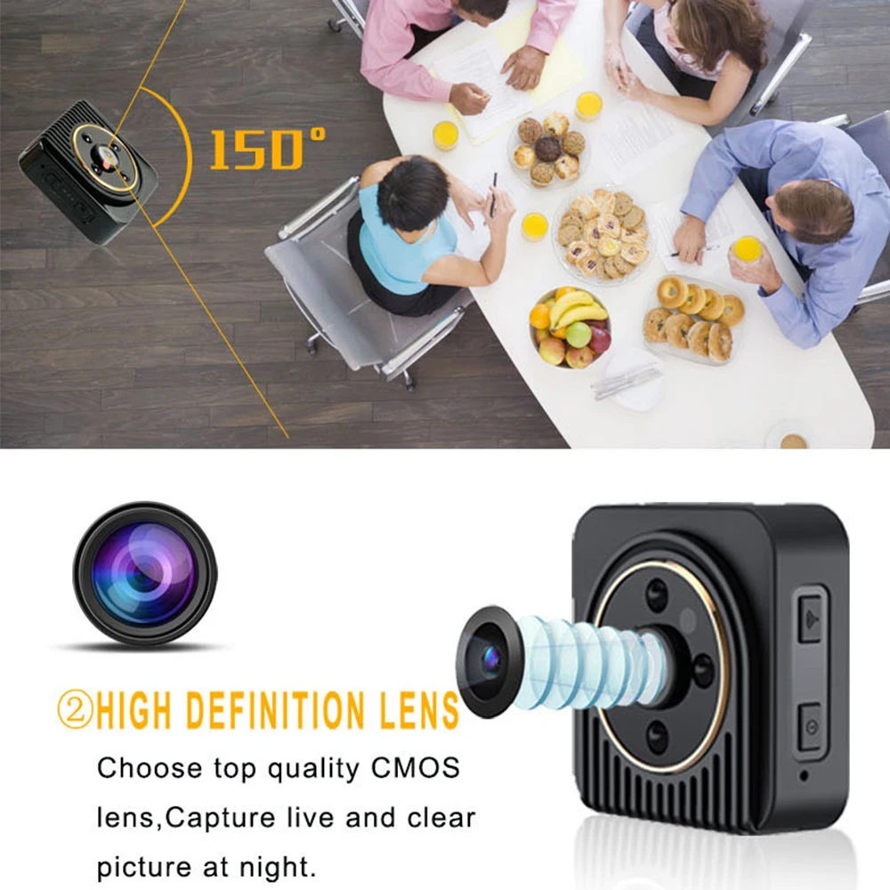 H5 мини камера Wi-Fi 550 мА/ч микро-небольшие Экшн-камера H.264 IP Cam инфракрасный Ночное