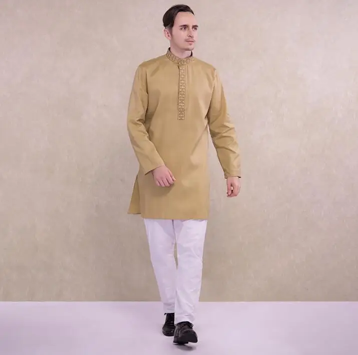 Новые мужские костюмы модные этнические индийские комплекты с вышивкой удобные