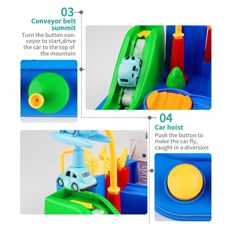 

Baby Kids Manual Rail Train Track Puzzles Car Toys Table Game Christmas Gifts for Child Education Toy