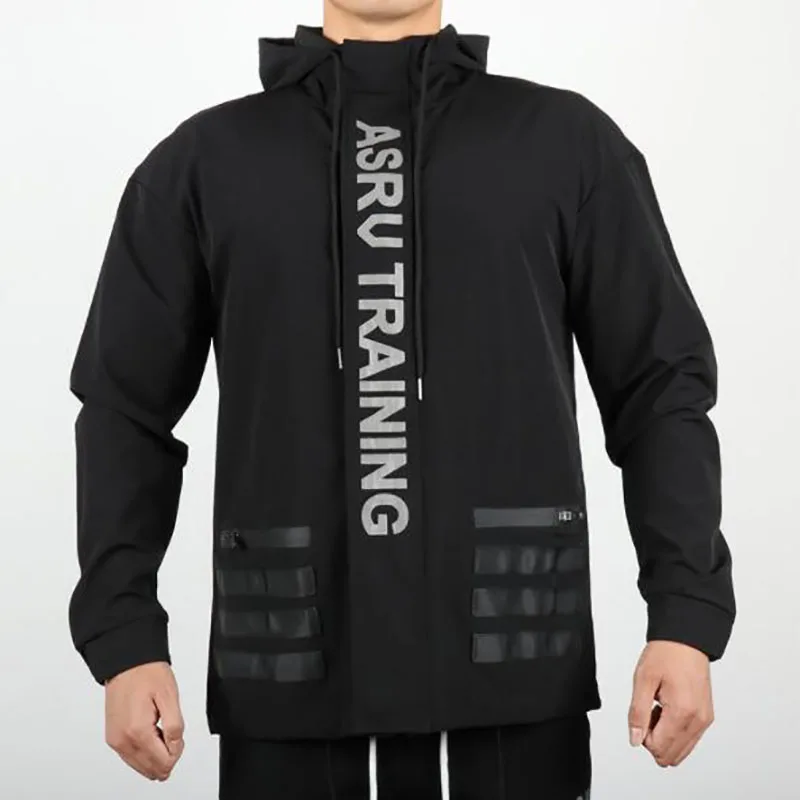 New Spring Autumn Mens Fashion Outerwear Windbreaker Coat Men Sportwear Jackets Hooded Casual Letter Print Men Jacket Coat