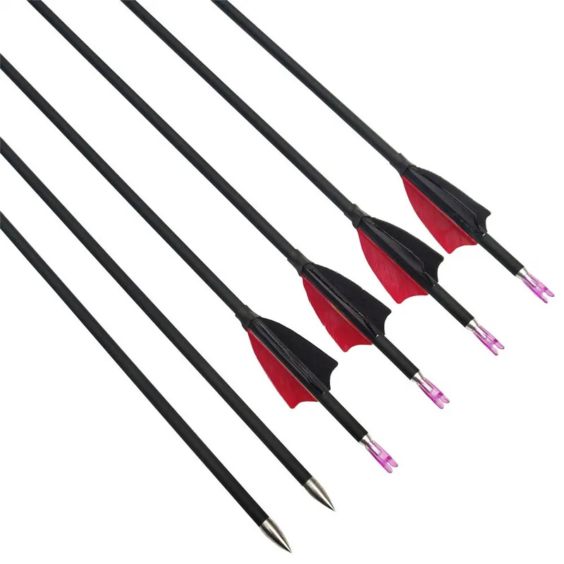 12pcs 31inch Archery Carbon Arrow Spine 1000 Arrows 2" Turkey Feathers For Bow Outdoor Hunting Shooting Accessories | Спорт и