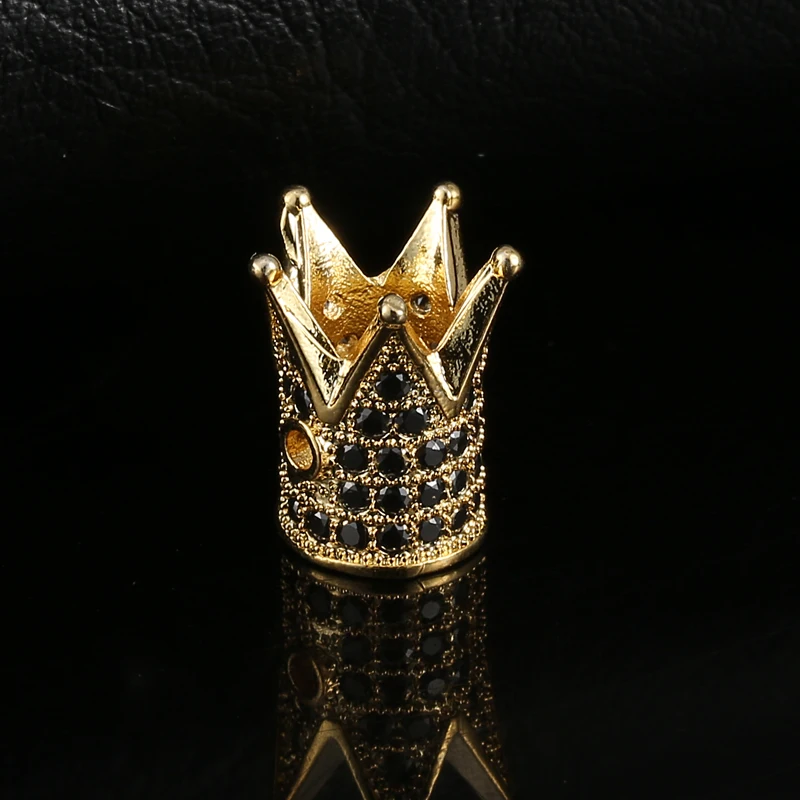 Бусины в форме короны с фианитом 4 цвета 13 х7 мм | Украшения и аксессуары