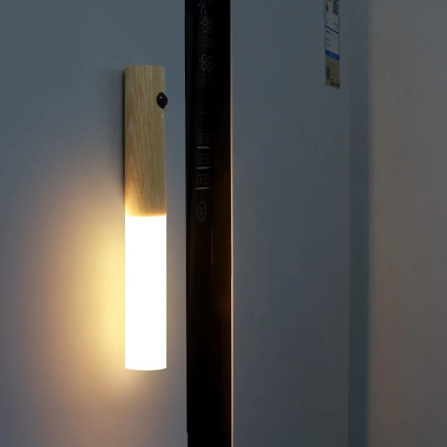 

Magnetic Motion Sensor LED Night Light USB Rechargeable Desk Table Night Lamps Wardrobe Corridor Stair Wall Lamp