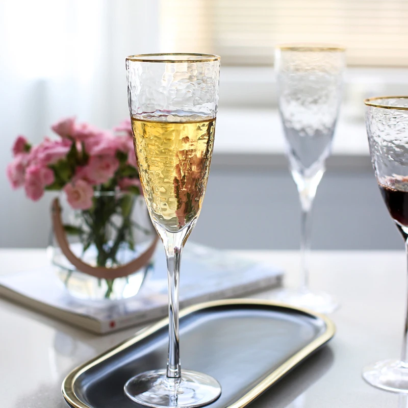 

Jusen Tavern Red Wine Champagne Goblet Glass Cups Cocktail Glass Evening Party Cup Tazas Beer Mugs INS Woman Fruit Tea Juice Cup