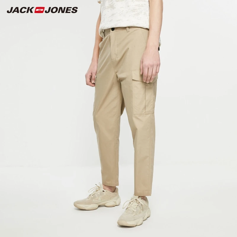 JackJones мужские большие карманы зауженные повседневные карго укороченные брюки |