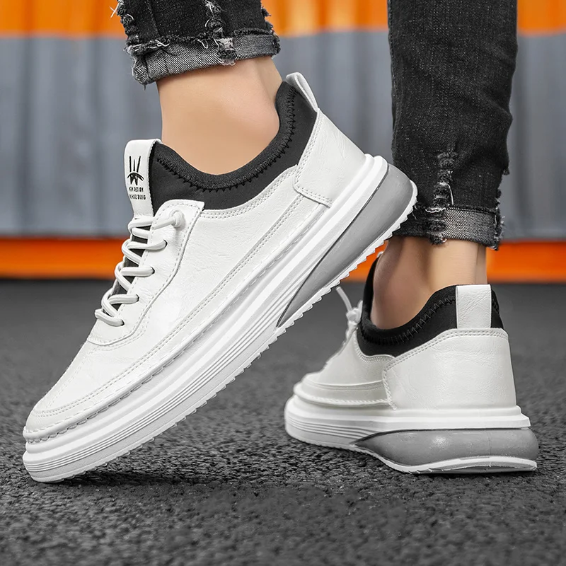 

Men's shoes breathable Korean trend casual all-match board shoes wear-resistant men's white shoes trendy shoes Lace-up