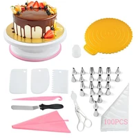 cake decorating supplies rotating cake stand set kit turntable nozzles pasrty decoration tool accessories