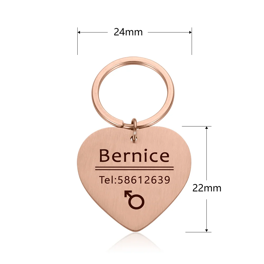 Dog Cat Pet ID Tags DIY Personalized Dogs Tag Stainless Steel Engraving Name and Telphone Number Collar Accessories | Дом и сад