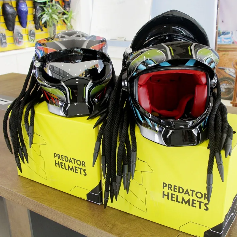 Мотоциклетный шлем Predator на все лицо гоночный для мотокросса винтажный|Шлемы| |