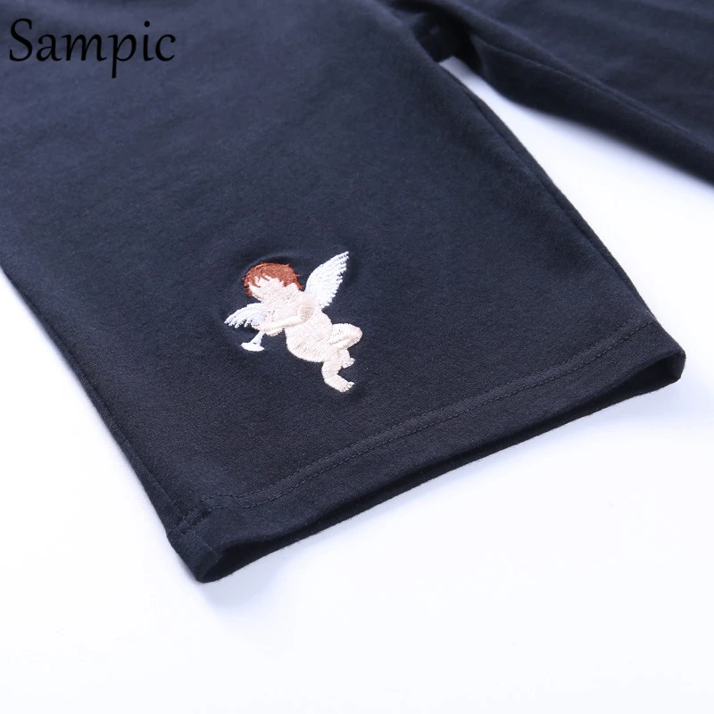 

Sampic Fashion Mini Sexy Summer Casual High Waist Print Black Biker Bodycon Shorts Skinny Sport Femme Bottom Shorts