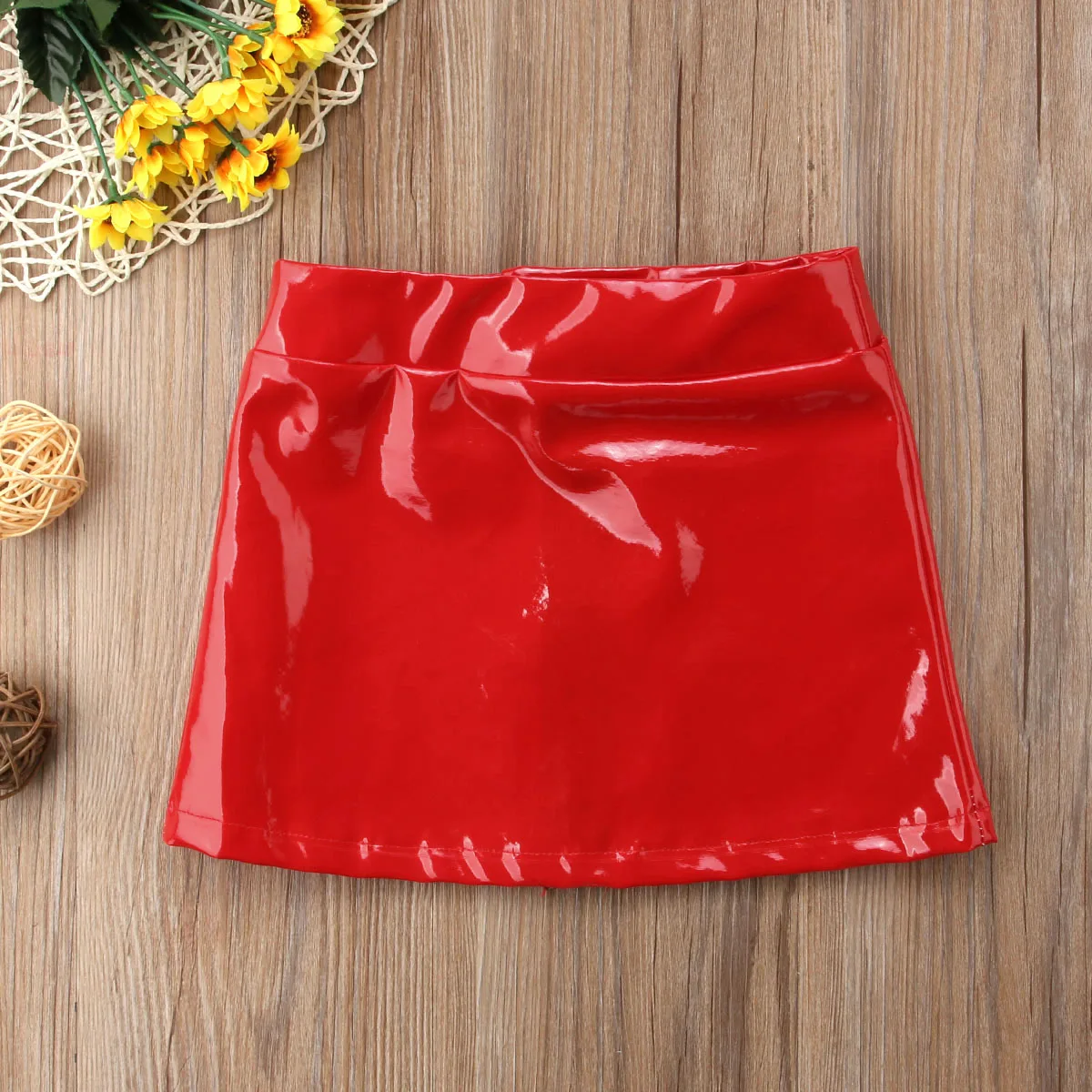 

2019 New Summer Infant Baby Girls Skirts Solid Leather Zipper Mini Skirt 2 Colors