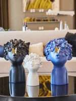 european resin butterfly boy figurines ornaments kawaii decor home room table head statues crafts art office desktop accessories