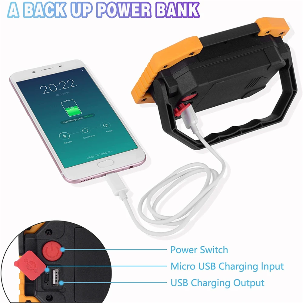 Светодиодная водонепроницаемая лампа рабочий портативный Точечный светильник