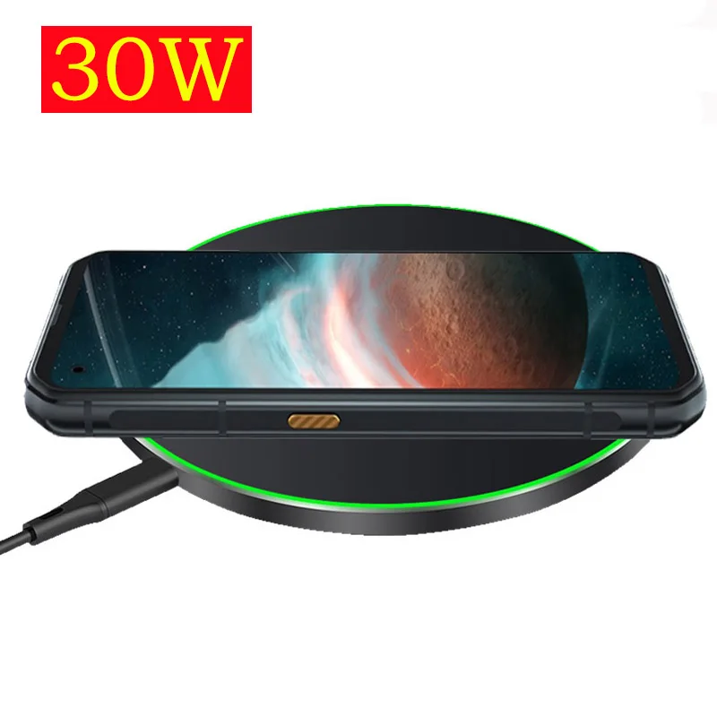 

Магнитное Беспроводное зарядное устройство 30 Вт Qi для Blackview BV9900 Pro BV9900E BV6300 Pro BL6000 Pro Индукционная Беспроводная зарядная площадка