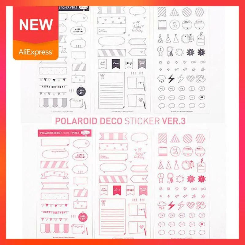 6 шт./компл. наклейка polaroid Deco фотонаклейка многофункциональное сообщение Dialog Post