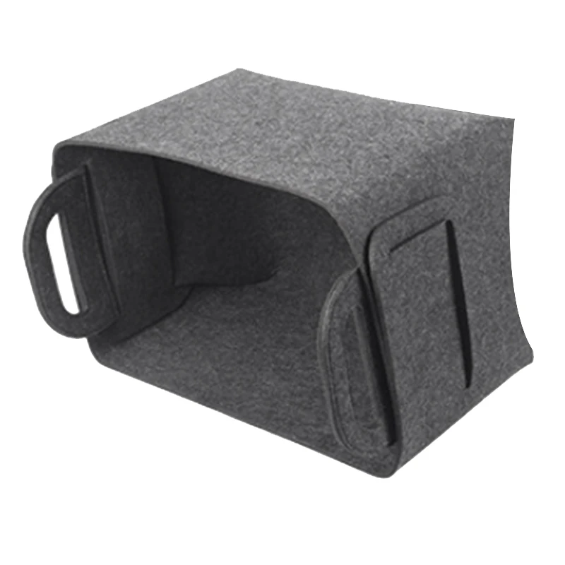 

Felt Basket Laundry Storage Clothes Toys Organise Holder Container Modern Simple Room Decoration Book Box,1Pcs