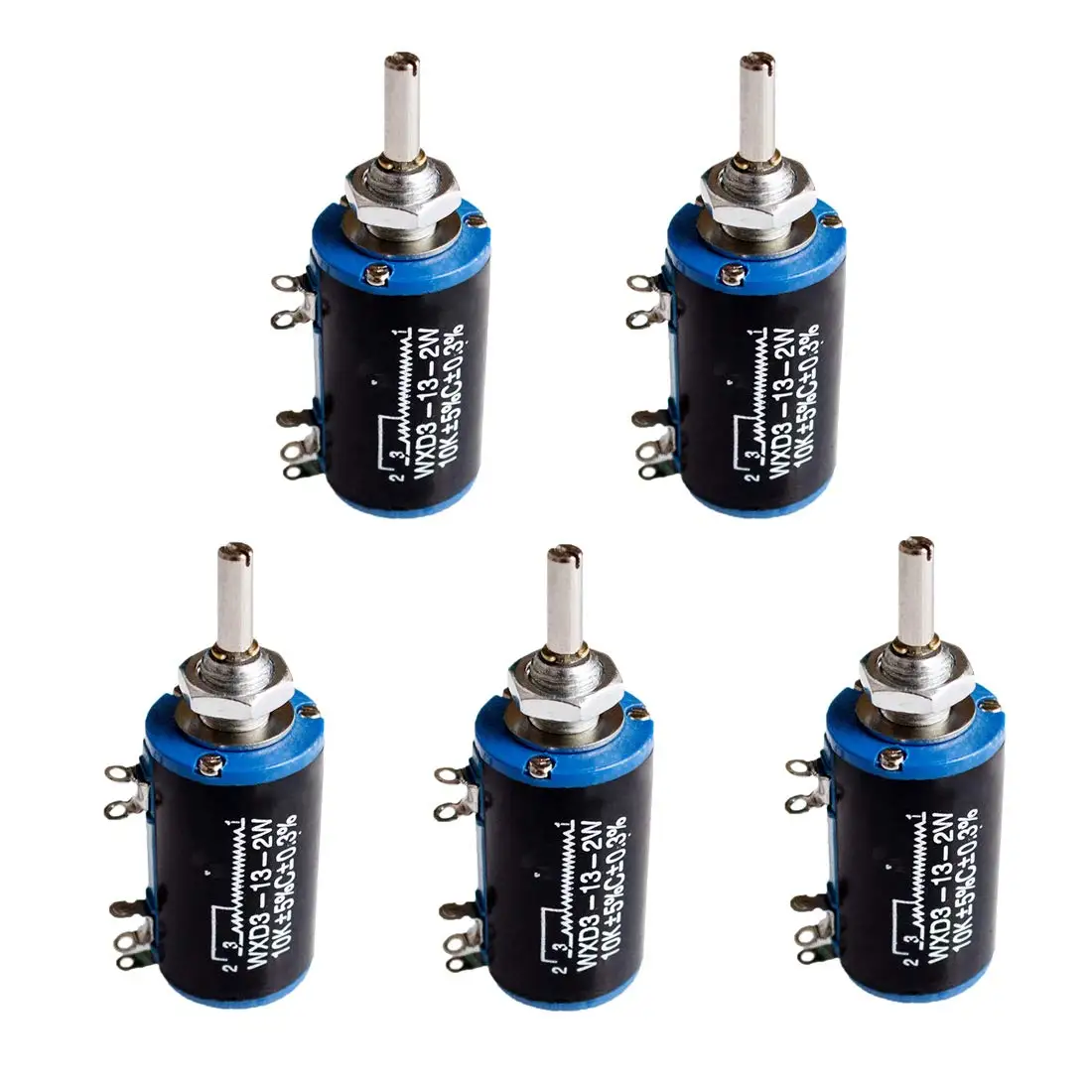 WXD3-13-2W 10K 100/220/470/680 ohm WXD3-13 2W Wirewound Multi-Turn Potentiometer 1K 2.2K 4.7K 5.6K 6.8K 47K 100K rotary switch