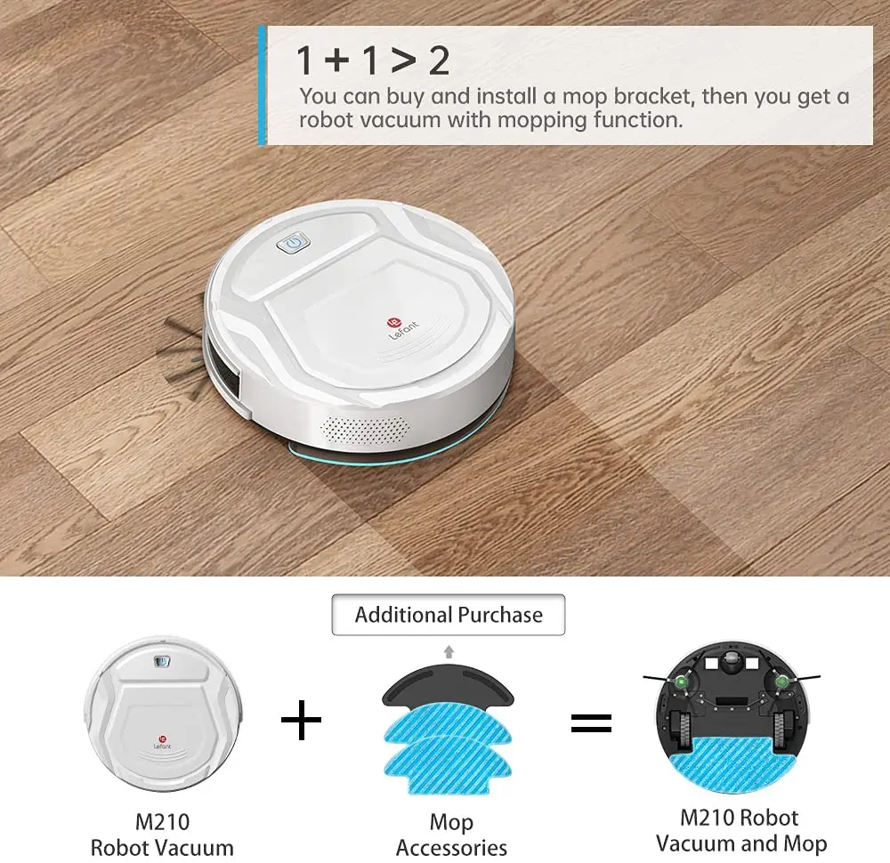 

Lefant M210 Mini Robot Vacuum Cleaner 1800PA Vacuum Robotic Cleaner Pet Hair Sweeping Machine 2 in 1 Dry&Wet Mopping for Home