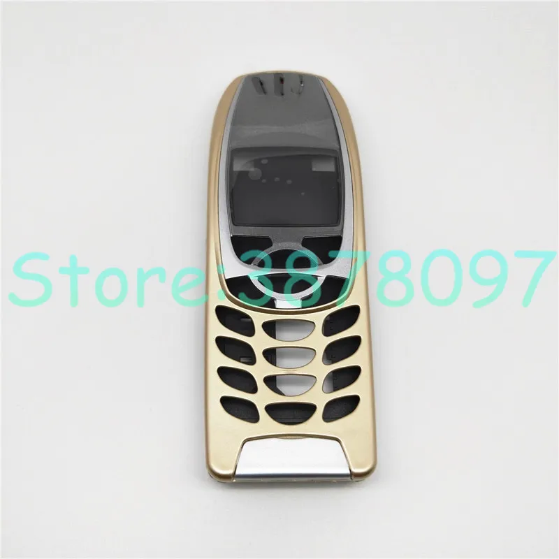 Gold 10 шт./лот, полный Чехол для мобильного телефона Nokia 6310, черный/золотой/серебристый/коричневый - Цвет: Gold