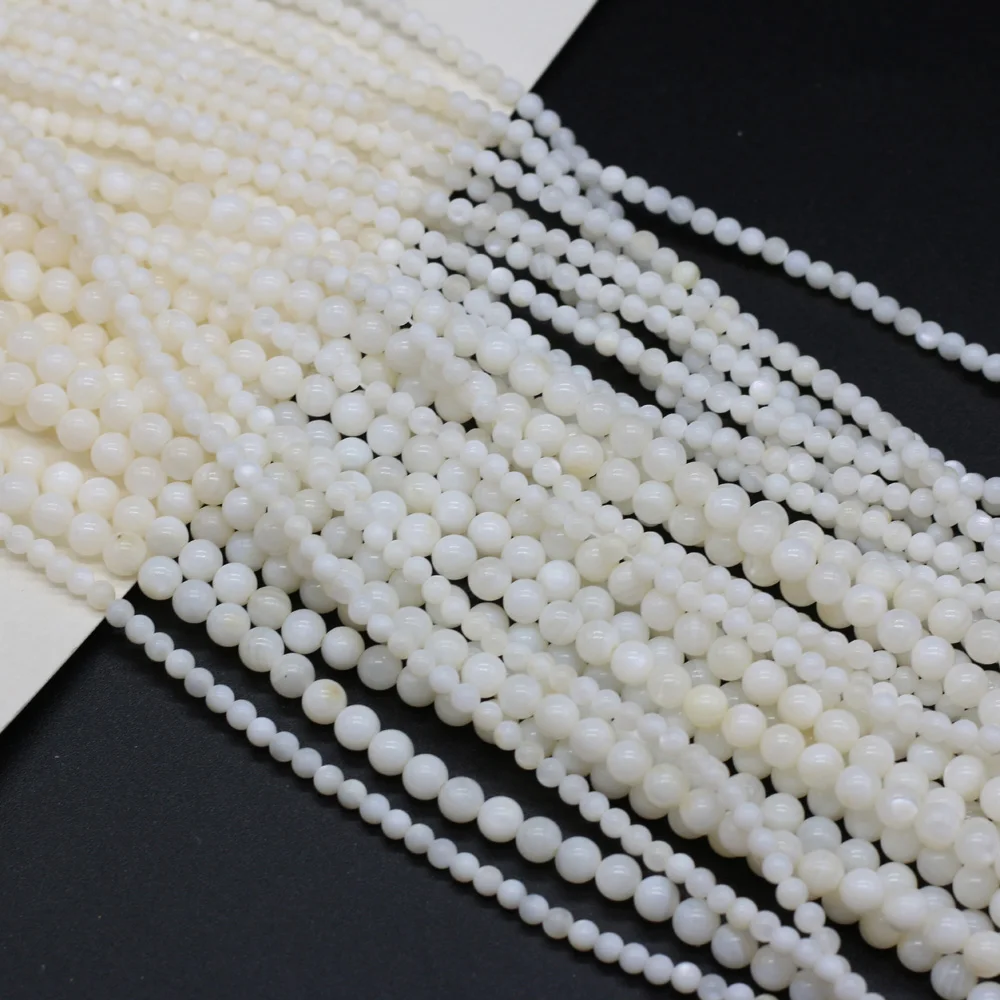 

1pcs Wholesale Natural Shell Beads Round Loose Seashell Beads High Quality for Jewelry Making DIY Women Bracelet Necklace Gifts