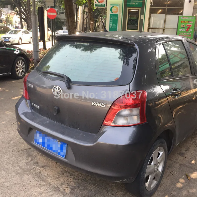 

For Toyota Yaris 2006-2011 ABS Plastic Material Unpainted Color Rear Roof Spoiler Wing Trunk Lip Boot Cover Car Styling