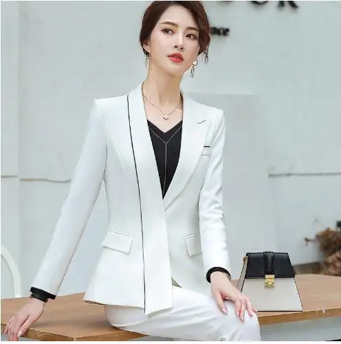 Деловые женские брючные костюмы новинка 2019 модный официальный облегающий