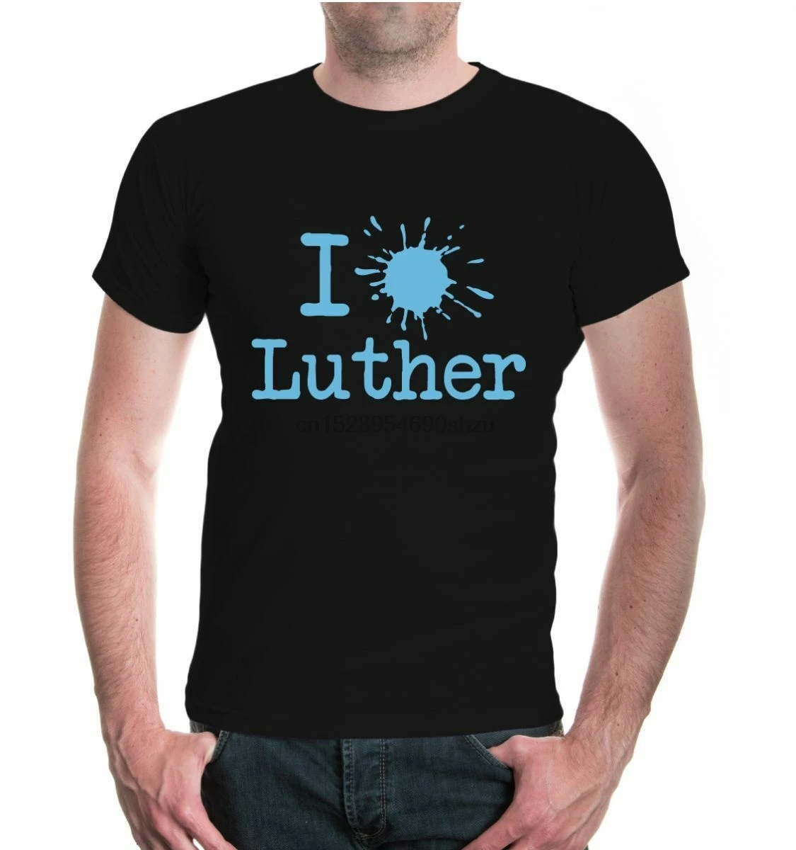 

Mens Unisex Short Sleeve T-Shirt I Love Luther Religion Reformation