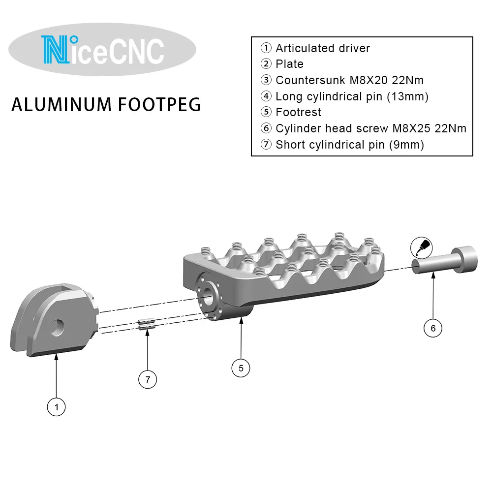 

100mm*58mm Adjustable Foot Pegs FootRest Footpegs Rests Pedals For BMW R1250R RS 2019 2020 R1250R RS LC 2015-2017 R Nine S100XR