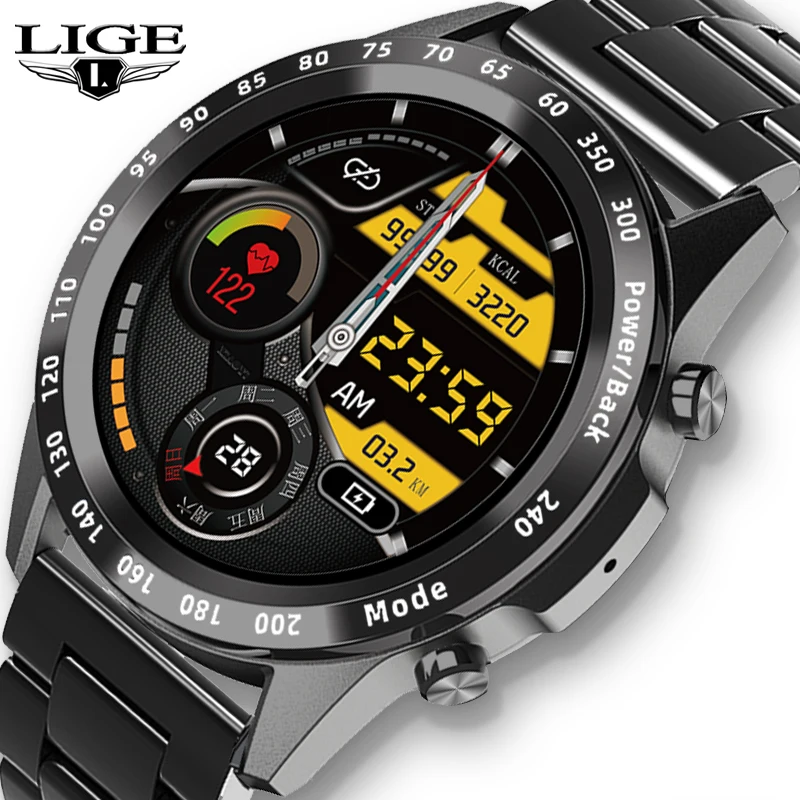 

Смарт-часы LIGE 2021 мужские с пульсометром и тонометром