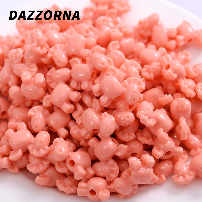 Модные Акриловые Бусины 8 цветов 30 шт./упак. в форме милой лошади из мультфильма