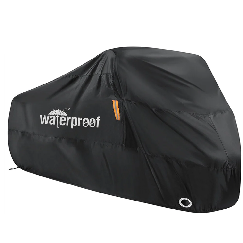 

Outdoor Bike Motorcycle Cover Waterproof UV Protection Heavy-Duty 210T Fabric with Lock Hole for MTBs, Road Bikes