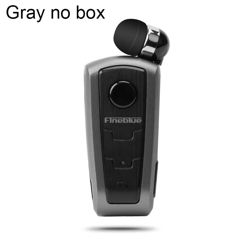 Gray NO box Настоящие Fineblue F910 Беспроводная bluetooth-гарнитура в ухо Вибрационный оповещение о ношении клип наушник Hands-Free для смартфонов - Цвет: Gray NO box