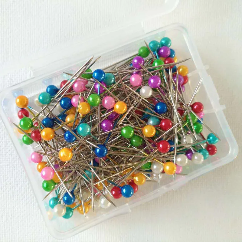 Круглый жемчуг головка 200 шт. булавки для шитья сшитые вручную в коробке с