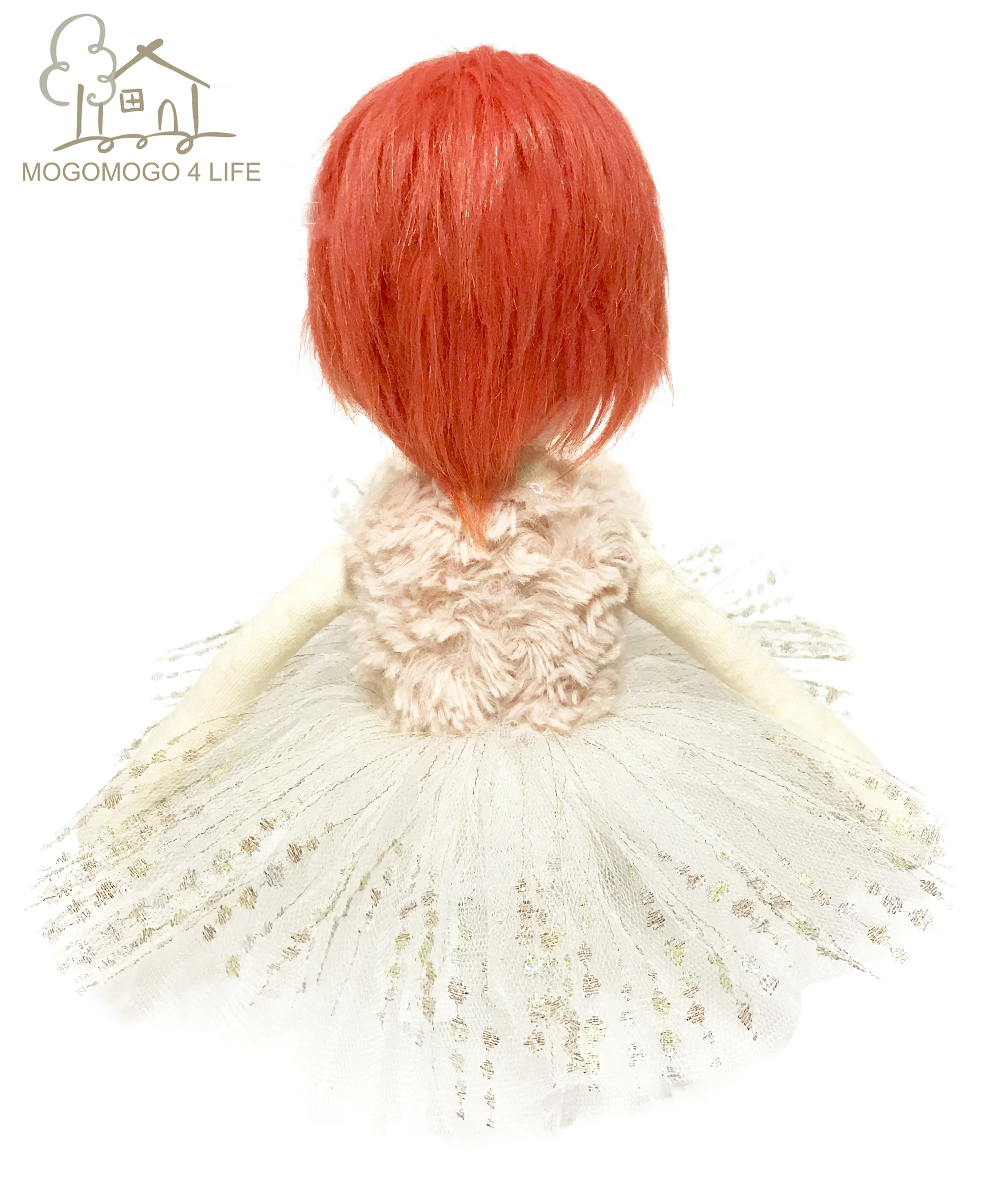 Роскошные Мягкие плюшевые игрушки ручной работы для девочек с красными волосами