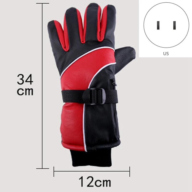 ELOS-Lithium Battery Charging Electric Heating Gloves Winter Outdoor Sports Waterproof US Plug | Спорт и развлечения