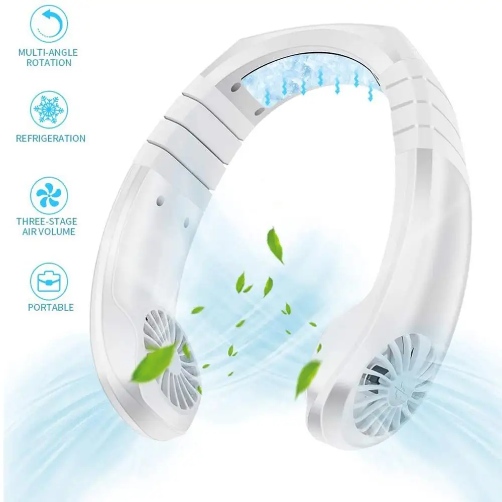

Hanging Neck mini Fan USB Charging Lazy Portable Outdoor Sports Cooling Fan Mini Air Cooler Fan Refrigeration Fan