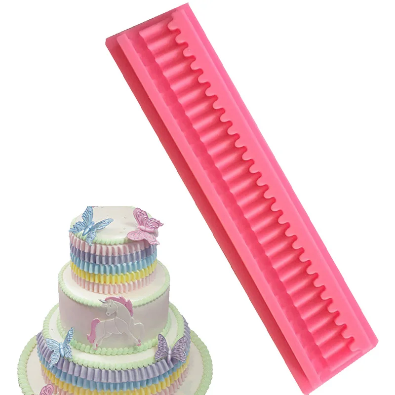 

Lace Cake Mold Non-stick Rectangle Silicone Lace Mold Cake Border Fondant Mold Baking Molds Sugar Paste Pastry Tools