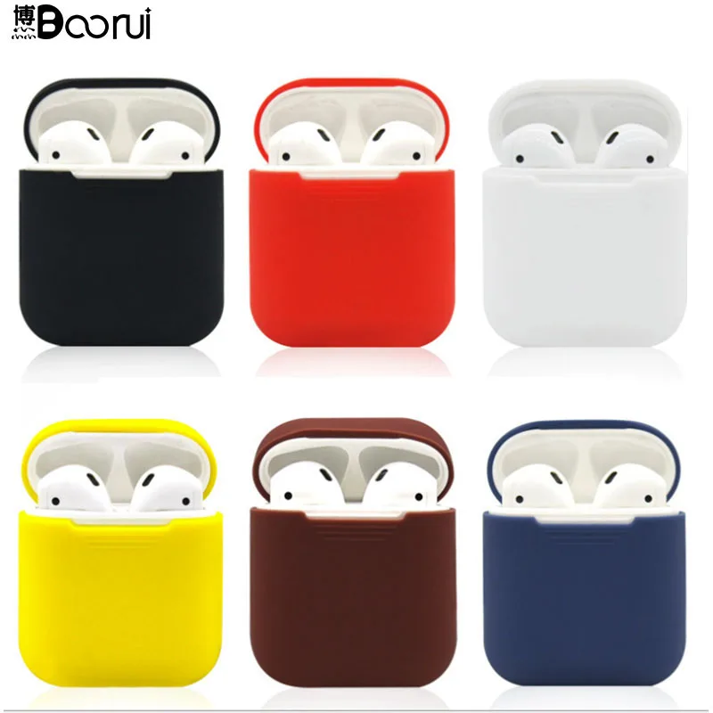 BOORUI Мягкий силиконовый чехол s для Airpods противоударный чехол для умных наушников ультратонкий протектор чехол с модными цветами