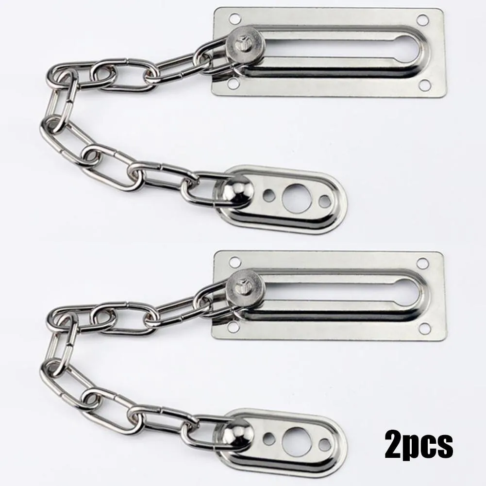 

Stainless Steel Anti-Theft Chain Door Guard With Spring Security Lock Anti-lock Home Improvement Accessories