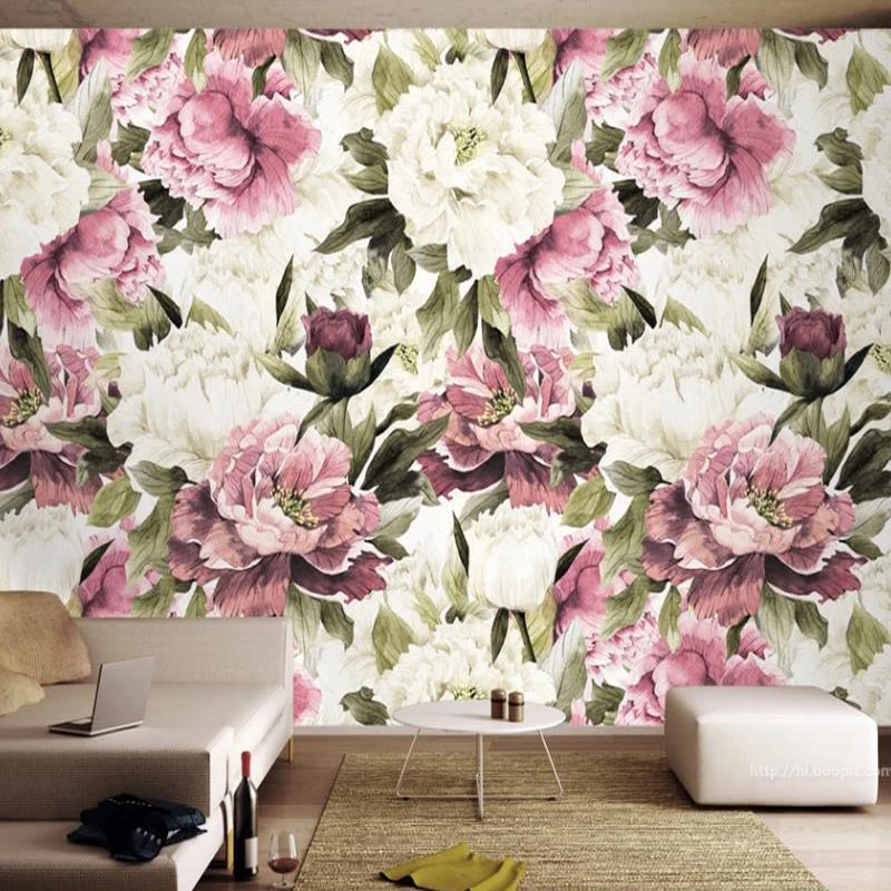 

Customized Retro Rose 3d Photo Wallpapers for Living Room Home Decor Paper Mural Floral