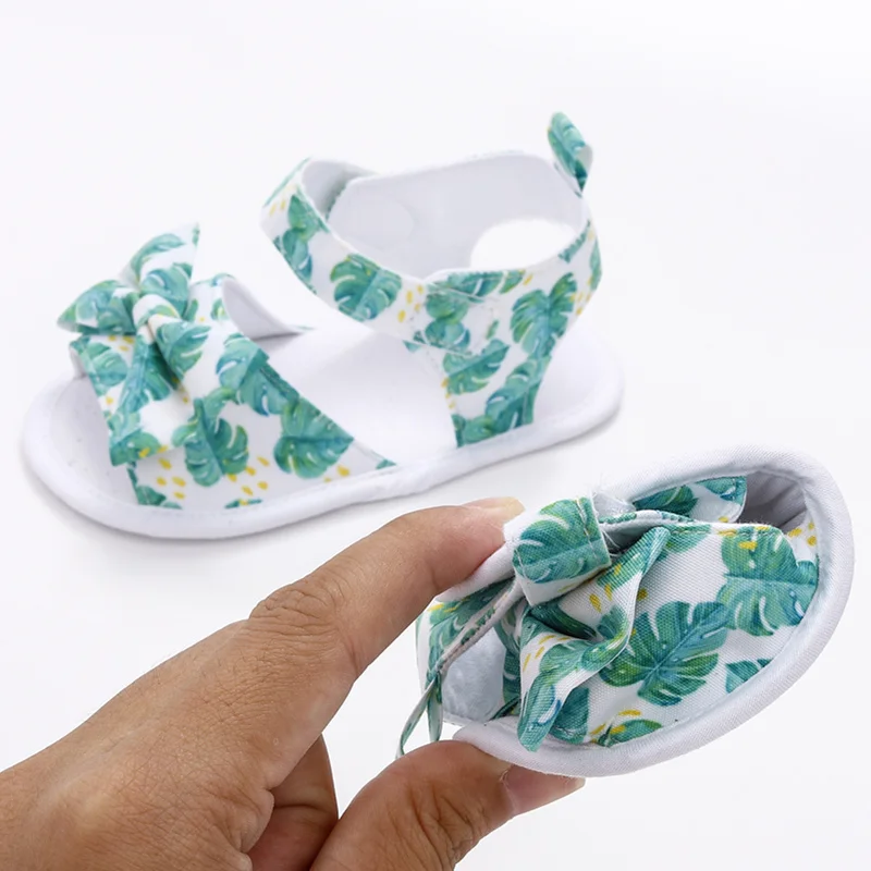 [simfamily] 100%Cotton Sandals Newborn Baby Shoes Summer Soft Style Boy Girl Cute Cartoon Printed Sole | Мать и ребенок