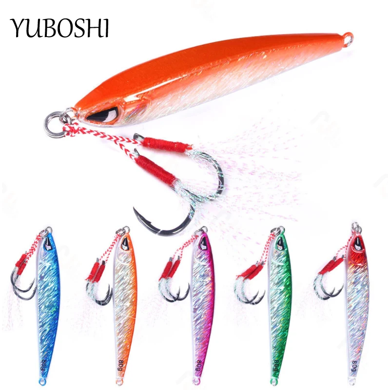 

2021 New 80g-8.7cm Shore Casting Jigging Fish Sea Bass Fishing Lure Metal Bait Artificial Bait Tackle 1PCS