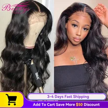 250% Density 13x4 Transparent Lace Front Human Hair Wigs Pre Plucked 4x4 And 5x5 Lace Closure Wigs  Body Wave Lace Frontal Wig