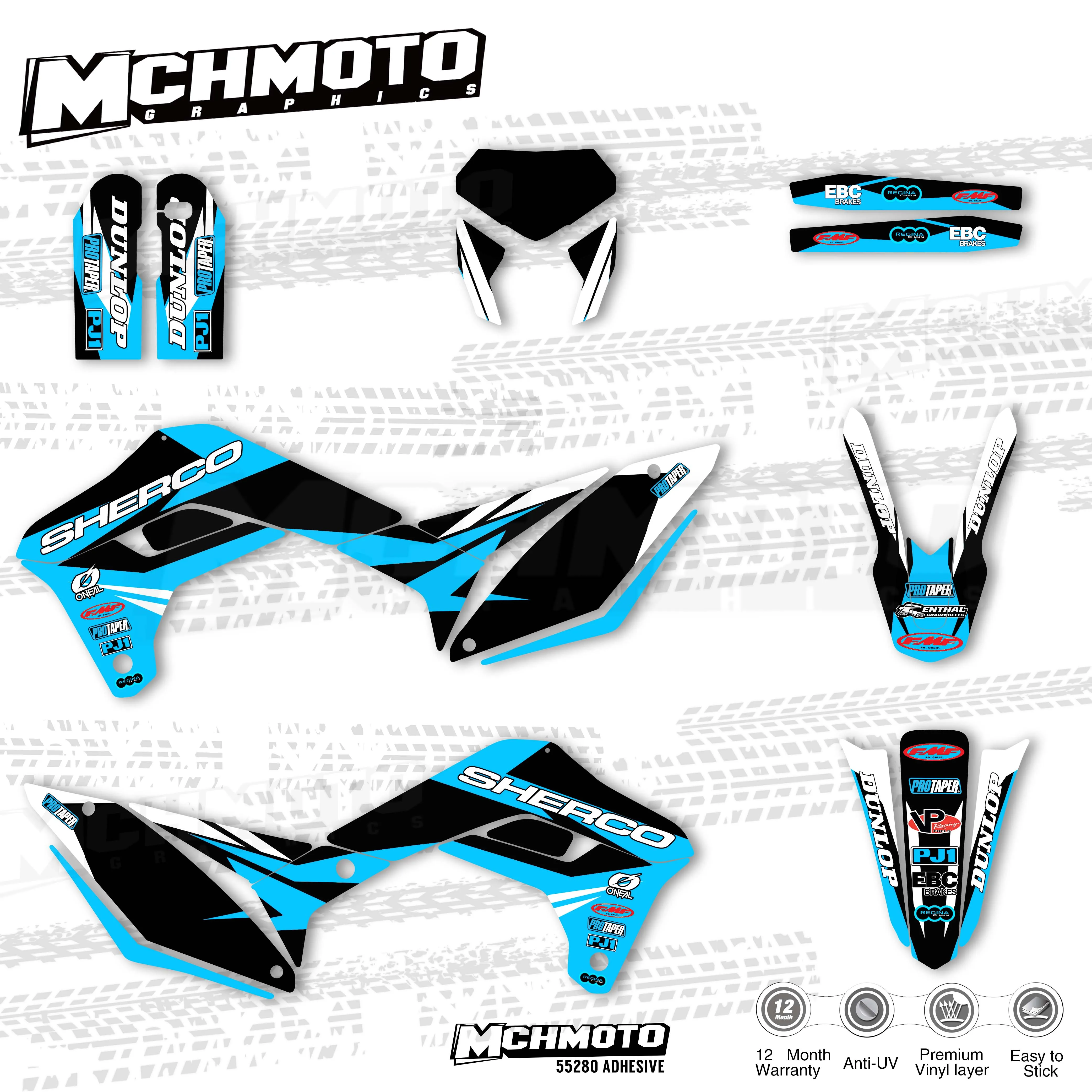Наклейка MCHMFG для мотоциклов Sherco SE SEF SER 125 250 300 450 2017 2018 2019 2020 наклейка на обтекатель