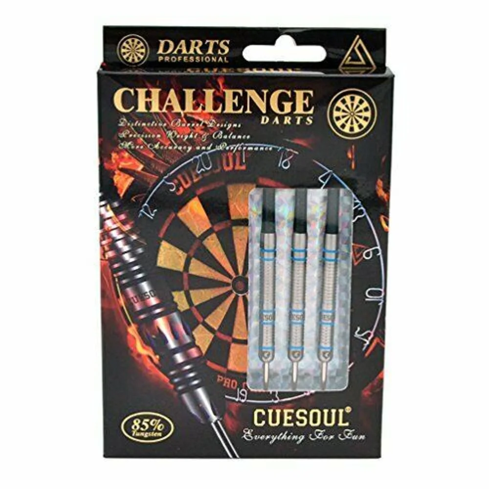

CUESOUL CHALLENGE 85% 22g/24g/26g Steel Tip Tungsten Dart Set