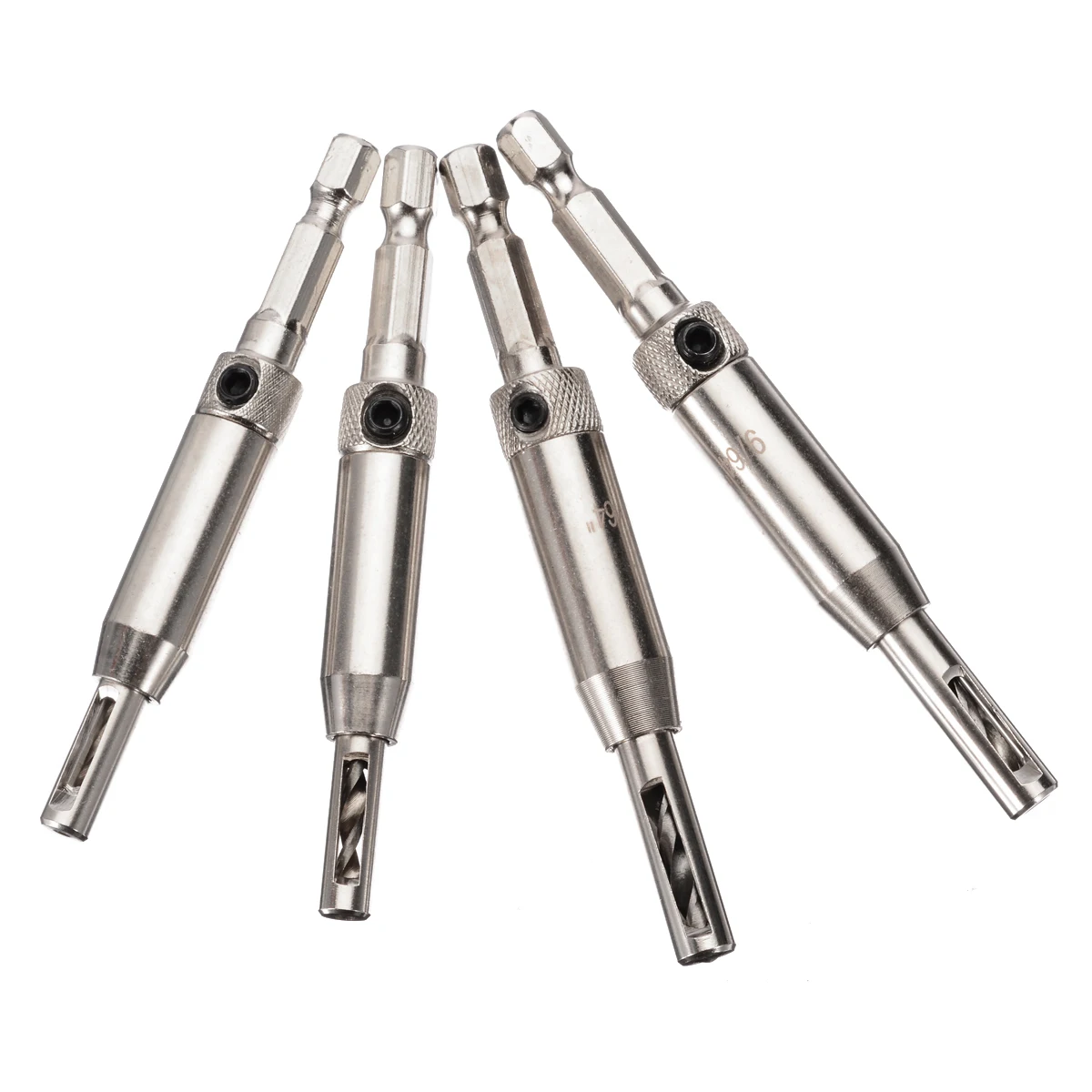 

4 шт. автономным центрирующая дрель биты шарнирное сверло бит двери шкафа 5/64 ''7/64'' 9/64 ''11/64'' для столярных работ мебель Буровой инструмент
